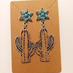 Fashion Jewelry Cactus Dangle Earrings